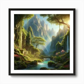 Fantasy Landscape paintings art print Art Print