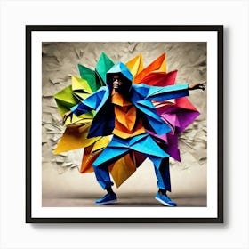 Origami Dancer 60 Art Print