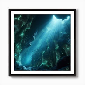 Underwater cave 4 Art Print