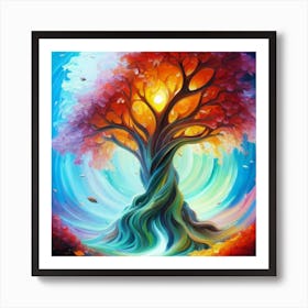 Tree Of Life oil painting abstract painting art 3 Art Print