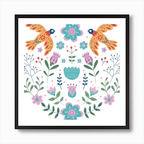 Mexican Birds Art Print