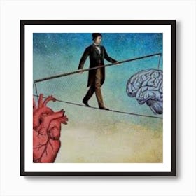 Man On A Balance Beam Art Print