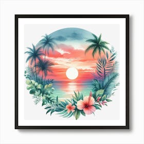 Tropical Sunset 1 Art Print