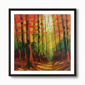 Forest Panting Abstrat Art Print