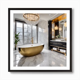 136744 Luxurious Bathroom With Freestanding Bathtub, Rain Xl 1024 V1 0 1 Art Print