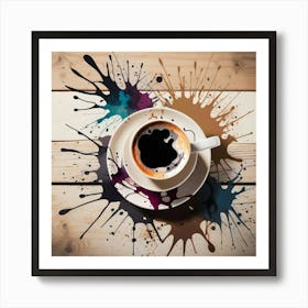 Coffee Splatters 3 Art Print