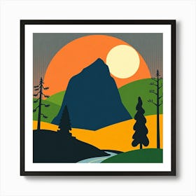 Yosemite Landscape Art Print