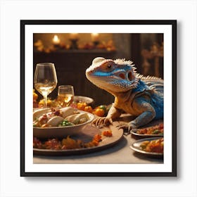 Dragon Thanksgiving Art Print