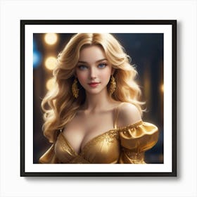 Golden Girl 4 Art Print