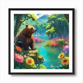 Bear In The Forest Art Print