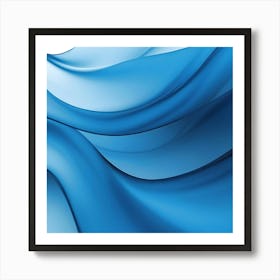 Abstract Blue Wave 10 Art Print