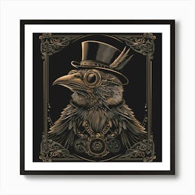 Steampunk Crow 3 Art Print