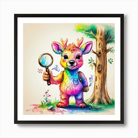 Colorful Deer 5 Art Print