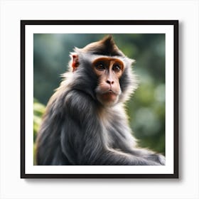 Monkey In The Forest Art Print