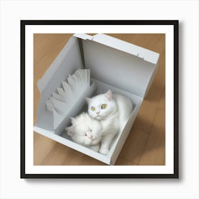 Two Cats In A Box Art Print