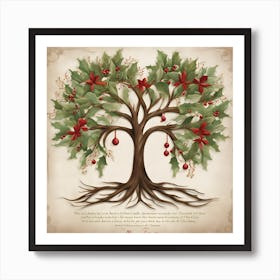 Holly Tree Art Print