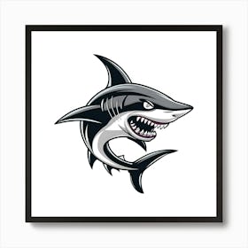 Shark Mascot Art Print