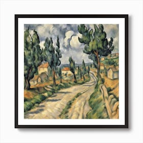 The Bend In The Road, Paul Cézanne 5 Art Print