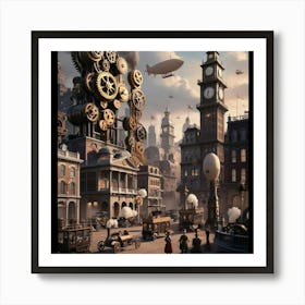 Steampunk City Art Print