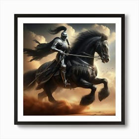 Knight On Horseback 2 Art Print
