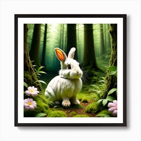 Rabbit In The Forest 19 Art Print