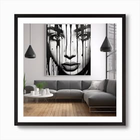 Armadiler Salvador Say Style Painting On The Wall Black And Whi 0f14a154 87a2 48a1 89b2 5aa95cea8958 Art Print