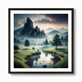 Landscape Painting 67 Art Print