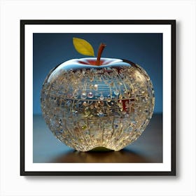 Apple With Music Notes 4 Art Print