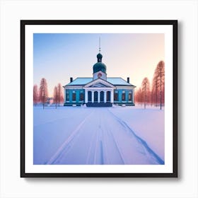Russian Orthodox Church In Winter Art Print