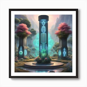 Pillars Of Light Art Print