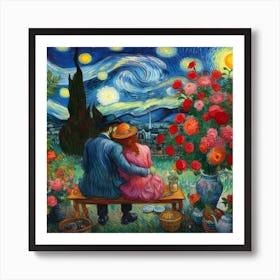 Starry Night Love Is Love Art Print