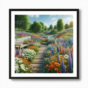 Flower Garden Art Print