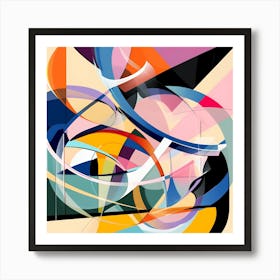 Abstract Shapes, Vibrant Colors Art Art Print