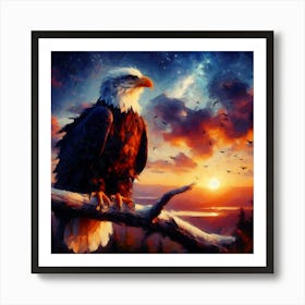 Wild Bald Eagle Painting -Artwork 28 Art Print