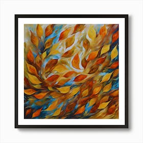 Rustling Autumn Leaves Art Print