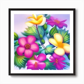 Colorful Flowers Art Print