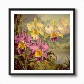 Orchids In The Water Art Art Print