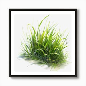Watercolor-Spring-Grass-Clipart. Oliviaarts.18 Art Print