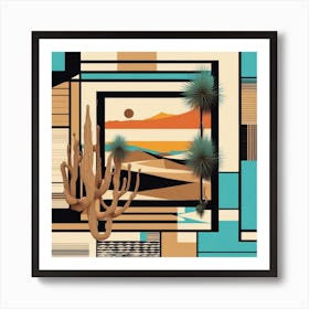 Desert Landscape Canvas Print Art Print