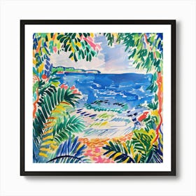 Seaside Painting Matisse Style 6 Art Print