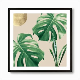 Botanical and tropical floral 3 Art Print