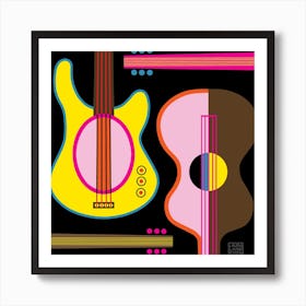 Strings 1 Square Art Print