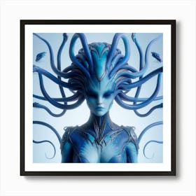 Alien Woman With Tentacles Art Print