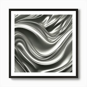 Abstract Silver Fabric Background Art Print