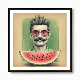 Watermelon Man 4 Art Print