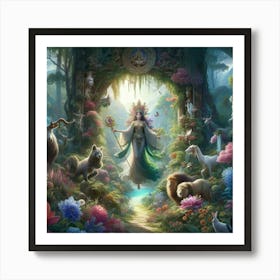Aphrodite In The Forest Art Print