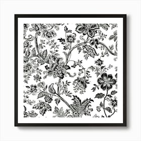 Fern Frost Bloom London Fabrics Floral Pattern 5 Art Print