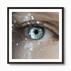 Close Up Of A Woman'S Eye 2 Art Print