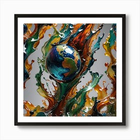 Earth In Water Art Print