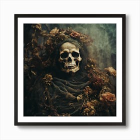 Haunted Skeleton Art Print